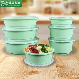 Disposable Round Food Container With Lid For Soup Noodles Rice Microwave Safe Food Grade PP Plastic - Product Image 2