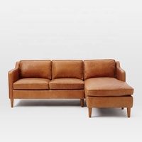 Ensemble de canapés d'angle modernes en similicuir, sectionnels, pour salon, appartement, hôtel, réglables, durables, de haute qualité