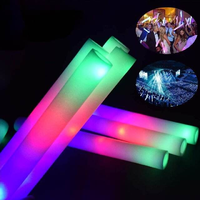 Bâtons lumineux en mousse LED personnalisés, bâtons lumineux en mousse pour mariages, concerts, fêtes de Noël, fournitures pour fêtes, bâtons lumineux en vrac
