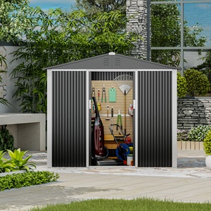 Cobertizo de almacenamiento de metal Cobertizos de jardín de metal Almacenamiento de metal al aire libre con puerta - Product Image 1