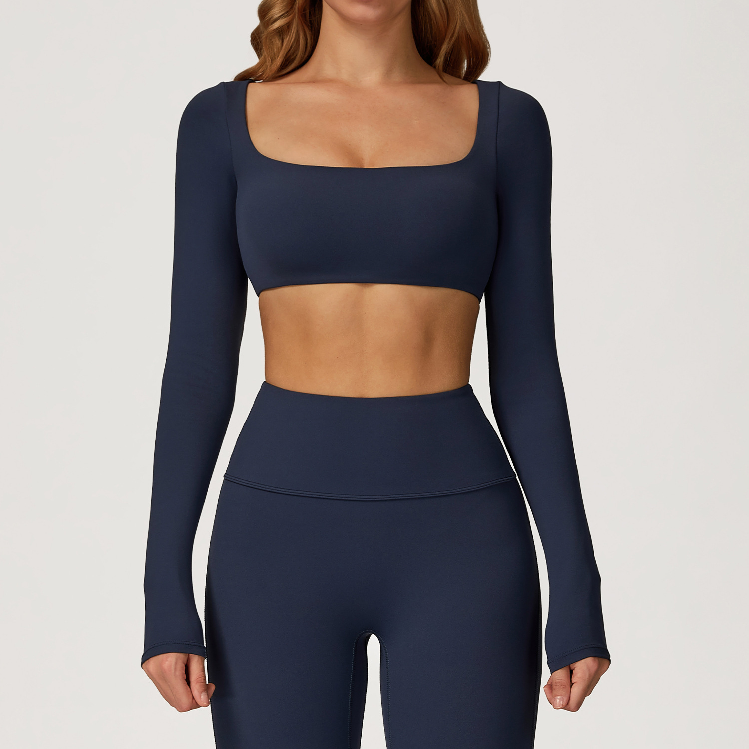 Sportwear Women's Two -Piece Training Yoga Suit Double-Sided Brushed Tight Breathable Sports Running