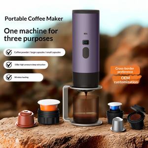 Machine à expresso portable mini en plastique, capsule, expresso américain italien, électrique, petite pompe chauffante pour la maison - Product Image 1