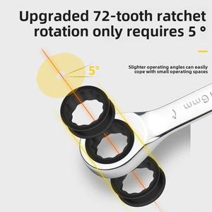 Эксплойный портативный хромированный ванадиевый комбинированный храповой ключ с быстрой короткой ручкой ручной ключ - Product Image 4