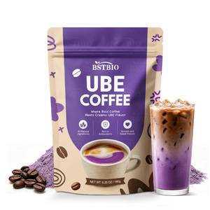 BSTBIO <span class=keywords><strong>Latte</strong></span> in Polvere di Igname Viola con Caffè Arabica per Bevande, Etichetta Privata, 100g/180g/sacchetto, Caffè UBE - Product Image 1