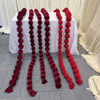 Guirlande de perles géantes en mousse velours lisse, rideau de perles artificielles géantes pour décoration de plafond de mariage et de scène
