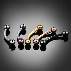 G23 titanio ceja plátano Piercings anillo 16G barra curva <span class=keywords><strong>labio</strong></span> anillos Snug Daith Helix Rook pendiente cartílago Tragus joyería - Product Image 5