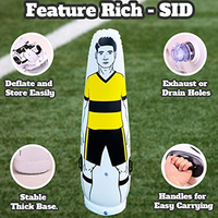 Mannequin de football gonflable et pliable pour l'entraînement des gardiens de but – Cible gonflable en PVC durable pour exercices d'équipe et entraînement des jeunes