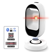 Escáner de Código de Barras de Escritorio Inteligente con Detección Automática, Modo Dual 1D 2D CMOS, Escáner de Código de Barras Manos Libres para Logística de Almacén