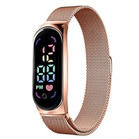 Montre-bracelet LED tendance pour femme, vente chaude 2025, montre de sport étanche, bracelet numérique tactile