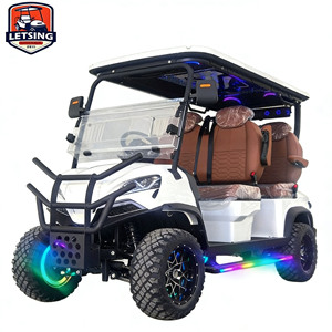 Voiturette de golf de luxe 4 places avec lumières LED colorées, batterie au lithium 48V, vente en gros, livraison rapide - Product Image 6