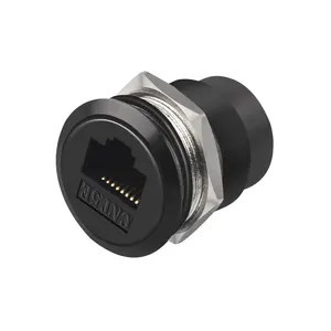 새로운 디자인 22mm cat5e 키스톤 잭 rj45 방수 커넥터 플러그 d 유형 rj45 패널 마운트 네트워크 캐비닛 용