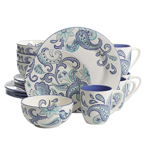 Juego de Vajilla de Cerámica de Alta Calidad, Hecho a Mano, Colorido, con Diseño de Calcomanías, 4 Piezas, Tazón, Taza, Platos - Product Image 4