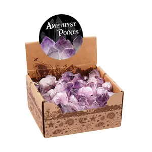 PK683-3 50 pcs/set Natural Rough Raw Amethyst Point Pack