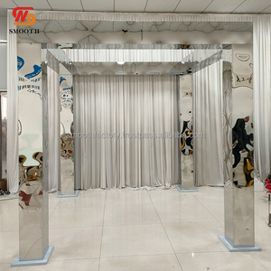 Arco de Fondo para Boda Chuppah de Acero Inoxidable Plateado Espejo de 9 pies y 10 pies Personalizado de Fábrica SMOOTH - Product Image 6