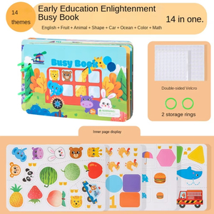 Jumon DIY Kit de Matériel de Collage Répétitif Montessori pour Livre Sensoriel Silencieux, Classification des Couleurs, Matériel de Collage en Papier, Dessin Animé JBK-46 - Product Image 4