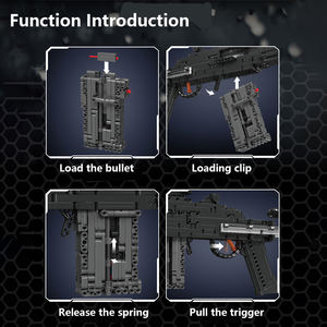 Bloques de Plástico para Construir un Modelo de Rifle de Batalla <span class=keywords><strong>MK14</strong></span> 14026, Juego de Bloques de Plástico para Niños, Juguete de Construcción de Pistola, Regalo - Product Image 4