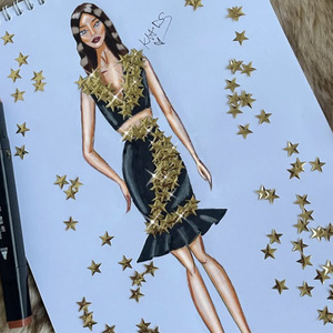 Abito Lungo da Festa in Raso Metallizzato Nero con Cristalli e Strass, Lussuoso e Casual, Personalizzabile OEM - Product Image 6