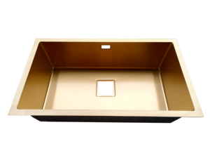 Lavello da <span class=keywords><strong>cucina</strong></span> in acciaio inox 77*44cm fatto a mano sottomontaggio rotondo angolo singolo ciotola PVD Color oro 3mm moderno spazzolato <span class=keywords><strong>vasca</strong></span> da <span class=keywords><strong>cucina</strong></span> - Product Image 2