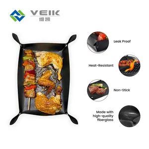 Thảm Bbq Chịu Nhiệt Dễ Lau Chùi Có Thể Tái Sử Dụng Bảo Vệ Phạm Vi Giữ Cho Bếp Của Bạn Sạch Sẽ Trong Nhà Bếp