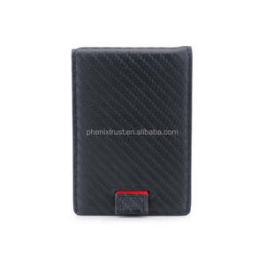 Regalo de Aniversario para Esposo o <span class=keywords><strong>Novio</strong></span>, Cartera Delgada con Clip para Billetes de Fibra de Carbono y Cuero con Protección RFID - Product Image 5