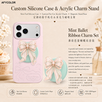 Support de téléphone magnétique pliable en acrylique imprimé sur mesure de luxe avec béquille et coque en silicone doux au toucher pour iPhone 18 17