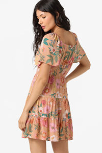 Layken Camella Casia; Vestido Corto Con Estampado De Flores Transpirable Ecológico Poliéster/Algodón Casual Verano - Product Image 5