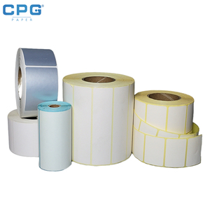 Étiquettes thermiques personnalisées pour codes-barres, rouleaux d'étiquettes thermiques directes, autocollantes, fabrication OEM, vente en gros, exportation - Product Image 1