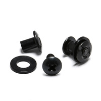 Stainless Steel Metric Brass Rivets 4mm M5 Package Hardware Solid rainbow Column Flat Black Book Binding Screws