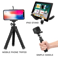 Mini Trípode Flexible de Esponja para Cámara, Soporte Portátil para Selfies para Smartphone iPhone 13 Pro Max Samsung Xiaomi Gopro 10 DJI Action 2