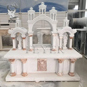 Altare <span class=keywords><strong>antico</strong></span> intagliato a mano altare in marmo naturale di dimensioni personalizzate altare da preghiera cattolico in vendita - Product Image 6