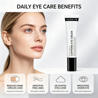Crème pour les yeux à la caféine jour et nuit pour les cernes, les ridules et les yeux fatigués 15 ml Soin hydratant pour les yeux pour tous les types de peau