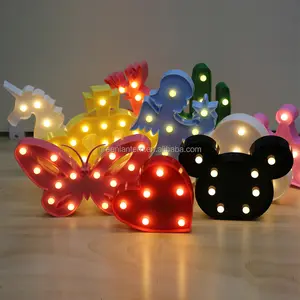 LED Marquee Letter Lights Battery Powered Plastic Alphabet Light Up Sign Party Wedding Bar Christmas Decor Night Light Lamp