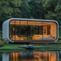 Maisonnette Apple Cabin, résistante aux chocs, préfabriquée, mobile, modulaire, type capsule, pour maison de vacances, hôtel de plage