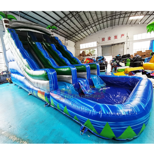 Tobogán Acuático Tropical Inflable de Doble Carril, Castillo Hinchable Acuático Comercial para Niños con Piscina, para Interiores y Exteriores, para Escuelas - Product Image 3