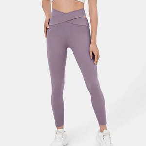 OEM Push Up Leggings High Stretch Anti-Celulitis Leggings Cross Waist Leggings para mujeres - Product Image 4