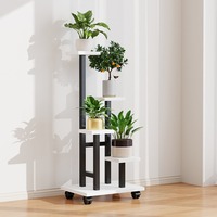 Étagère en fer mobile pour balcon, salon, support de pot de fleurs multicouche Support pour plantes succulentes Plateaux élégants pour la décoration intérieure