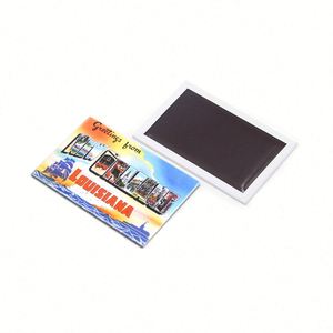 ของที่ระลึก แม่เหล็กติดตู้เย็น ขนาด 53*80 มม. ทำจากเหล็กวิลาด รูปแบบลุยเซียนา นิวออร์ลีนส์  รับทำตามสั่ง - Product Image 2