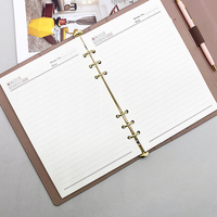 Agenda de luxe de haute qualité avec 6 classeurs dorés et enveloppes pour argent liquide