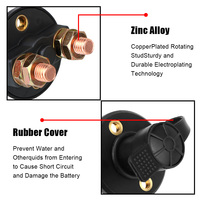 Interrupteur d'alimentation 12V 24V pour voiture, coupe-circuit principal rotatif, isolateur de batterie modifié pour véhicule, coupe-circuit à clé rouge