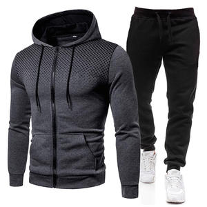 Nouveau survêtement respirant pour homme grande taille, automne/hiver, sweat-shirt et <span class=keywords><strong>pantalon</strong></span>, vêtements de sport, ensemble de fitness, ensemble de survêtement - Product Image 1