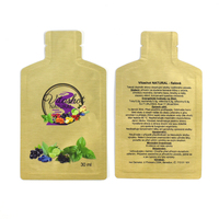 Emballage personnalisé en sachet de boisson énergétique liquide exotique, gel, en forme de bouteille, découpé à la forme, en mylar