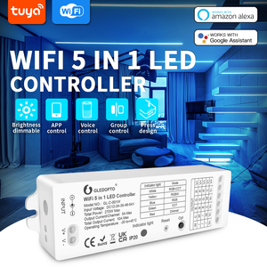 Controlador de tira de luces <span class=keywords><strong>LED</strong></span>, controlador <span class=keywords><strong>WiFi</strong></span> <span class=keywords><strong>5</strong></span> en <span class=keywords><strong>1</strong></span> DC12 ~ 54V Max10A, para tira de luces <span class=keywords><strong>LED</strong></span> de un solo Color CCT RGBW - Product Image 2