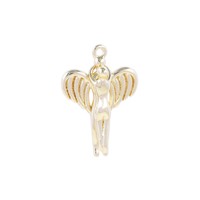 Pendentif en zircon style punk unisexe en cuivre, vente en gros, accessoires pour clavicule, ailes d'ange, or