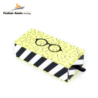 Vente en gros Boîte d'emballage de lunettes de soleil en papier couché avec tiroir en carton recyclable de haute qualité avec impression personnalisée pour lunettes