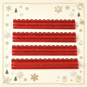 Support et bâton de poussée en plastique pour Mahjong de Noël avec pieds pliables, paillettes dorées, pour jeux de table transfrontaliers - Product Image 1