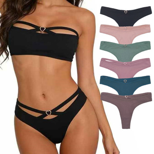 Slip Tanga Sexy da Donna Taglia Europea, Comodo e Altamente Elastico, in Cotone a Costine, Vendita all'Ingrosso - Product Image 1