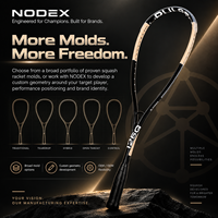 Raquette de squash NODEX PULSE SC62H 2026 en graphite T700 125g non cordée 354mm, équilibrée, personnalisable OEM ODM, vente en gros