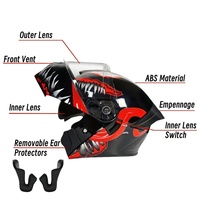 Casques de moto modulaires unisexes portables ABS, protection de la tête, accessoires moto, fabricant – Vente chaude