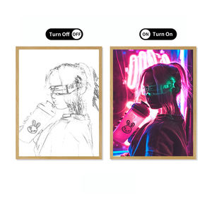 ไฟ LED ประดับตกแต่งรูปดาว <span class=keywords><strong>NBA</strong></span> คุณภาพสูงกรอบรูปพร้อมไฟ LED รองรับผ้าใบภาพวาดแสงน้ำหนักเบา - Product Image 2