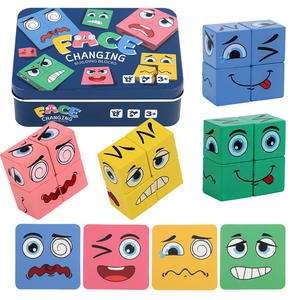 Juego de Cubos de Caras Intercambiables para Niños, Rompecabezas Montessori, Bloques de Construcción, Juguetes Educativos de Aprendizaje Temprano para Niños - Product Image 3